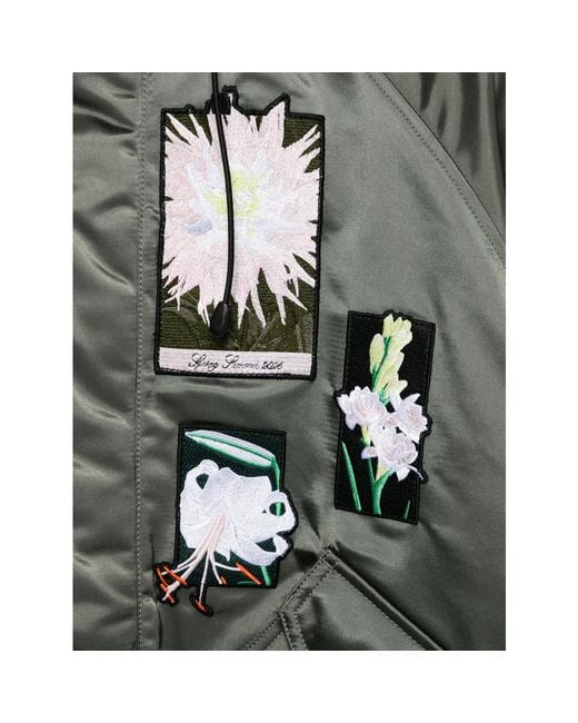 Alpha Industries Gray Cecilie Bahnsen N-2B Front-Appliqué Hooded Jacket