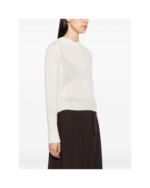 Lisa Yang White Fine-Knit Sweater
