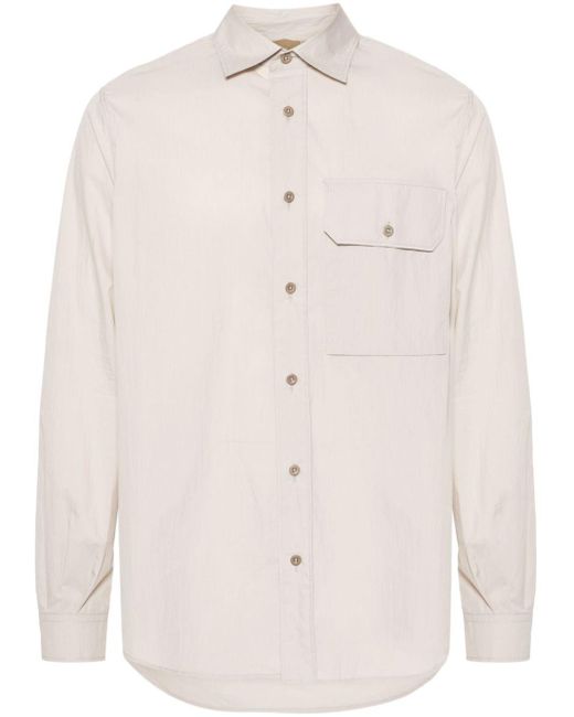 C P Company Natural Classic-Collar Poplin Shirt for men
