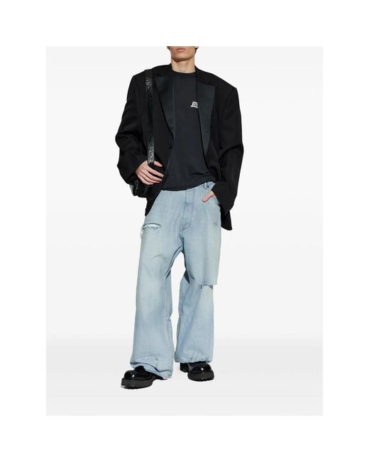 Balenciaga Black Lace-Up Calf Leather Sneakers for men