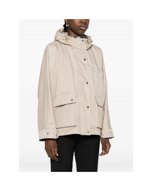 Moorer Natural Maryana Hooded Pocket Jacket