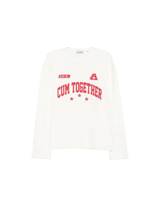 Carne Bollente White Together Again Long-Sleeve T-Shirt for men