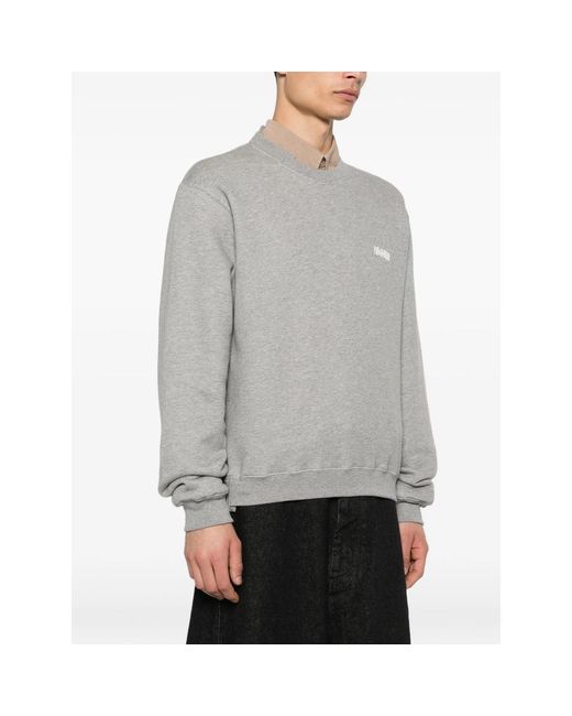 Magliano Gray Logo-Embroidery Sweatshirt for men