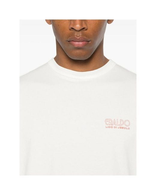 Eraldo White Cotton T-Shirt for men