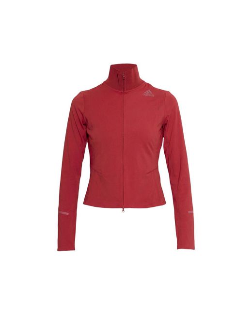 Adidas X Entire Studios Red X Entire Studios Logo-Detail Zipped Jacket