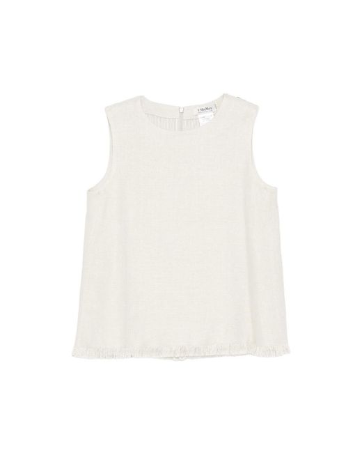 Max Mara White Neutrals Tops