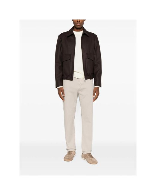 Brunello Cucinelli Natural Five-Pocket Straight-Leg Jeans for men