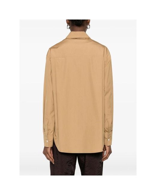 Loulou de Saison Natural Pocket Curved Hem Shirt