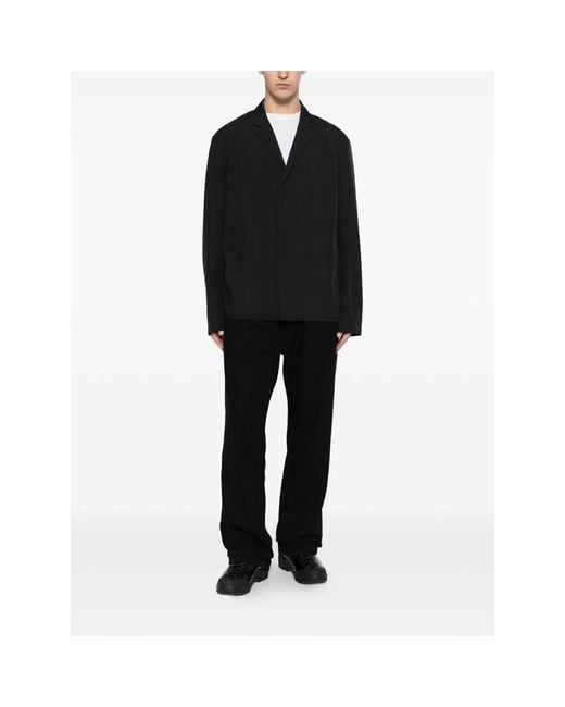 Veilance Black Notched-Lapels Blazer for men