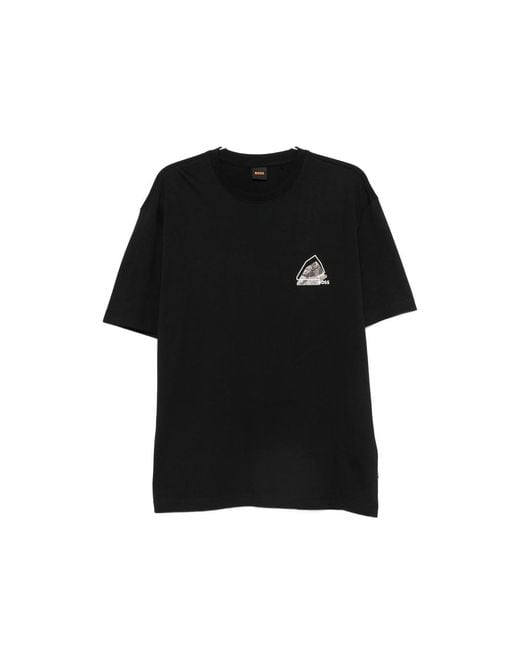 Boss Black Graphic-Print T-Shirt for men