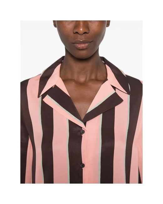 Stine Goya Pink Chemise Boutonnée À Rayures