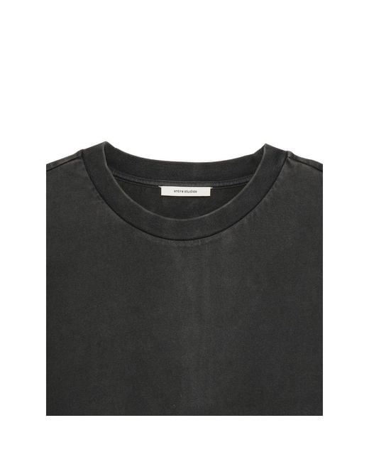 Entire studios Black Faded-Effect T-Shirt for men