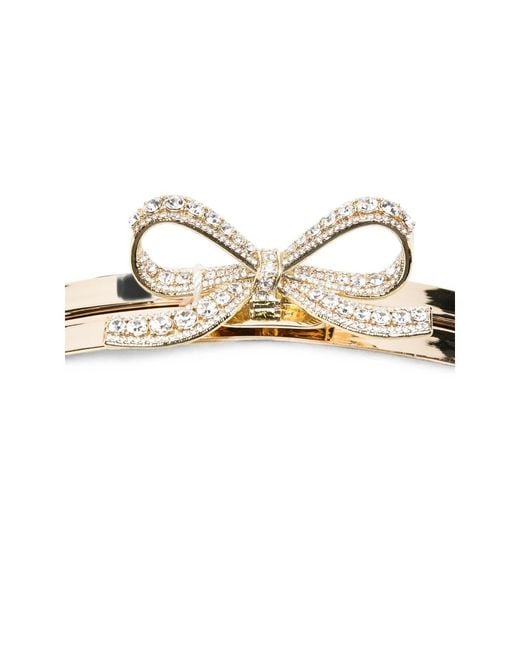 Self-Portrait White Bow-Detail Oval Clutch Bag