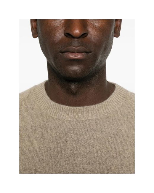 Avant Toi Natural Raglan-Sleeve Crew-Neck Sweater for men