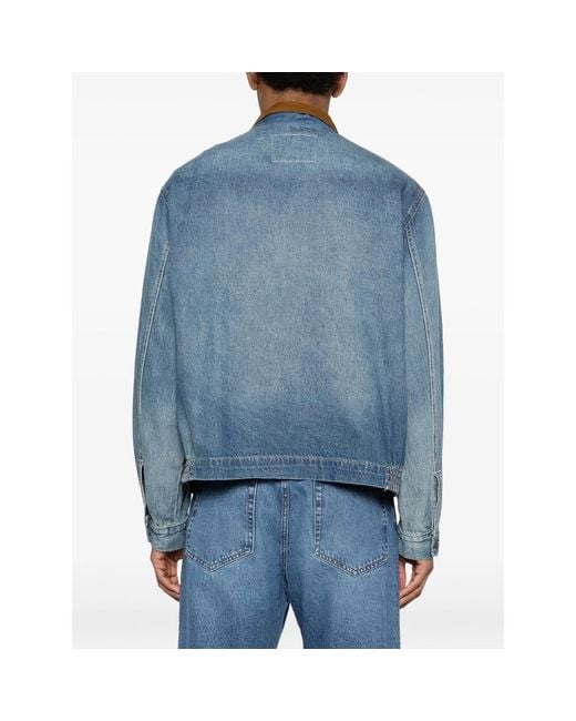 Levi's Blue Castro Corduroy-Collar Denim Jacket for men