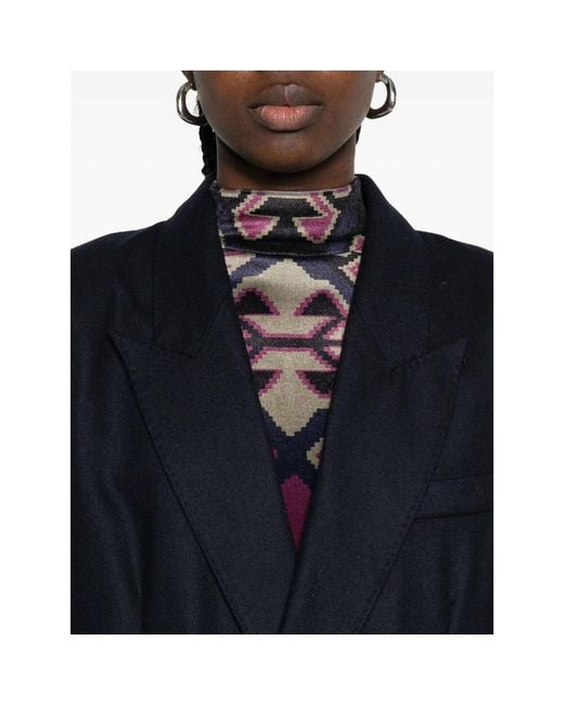 Fiorucci Black Wool-Blend Double-Breasted Coat