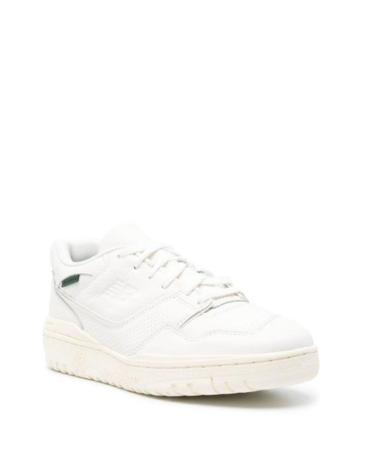 New Balance White 550 Leather Sneakers for men
