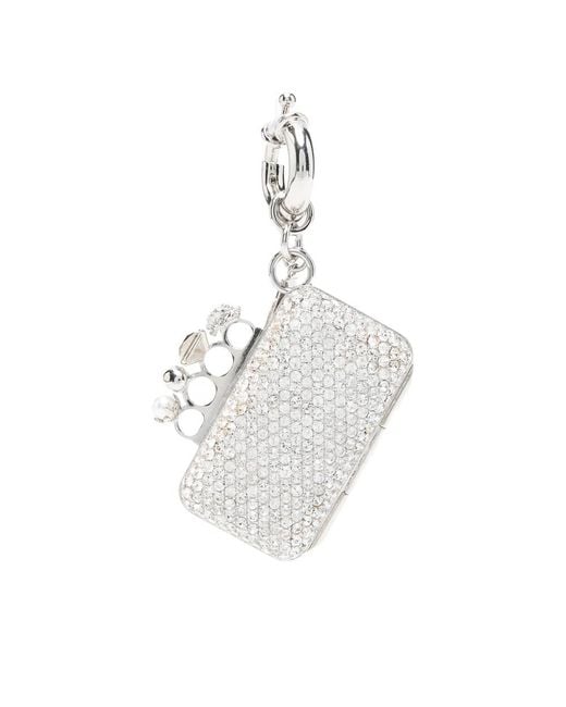 Alexander McQueen Metallic Knuckle Clutch Charm