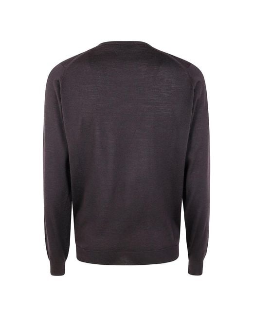 John Smedley Blue Lundy Crew-Neck Sweater for men