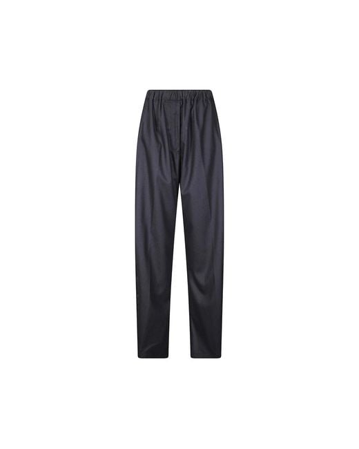 Thelatest Blue Dora Elasticated-Waistband Palazzo Pants