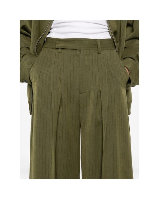LE SULLY STUDIO Green Pleated Trousers