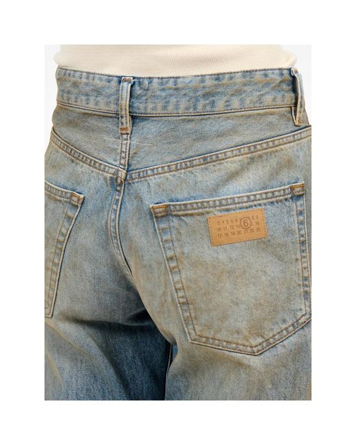 MM6 by Maison Margiela Blue Straight-Leg Jeans