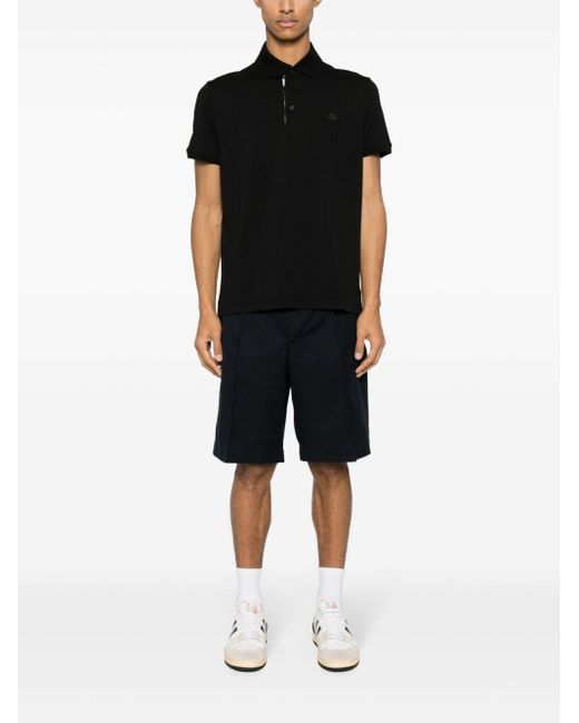 Etro Black Polo Shirt With Logo Embroidery for men