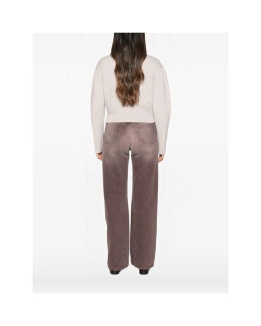Allude White Zip-Up Ribbed-Trim Cardigan