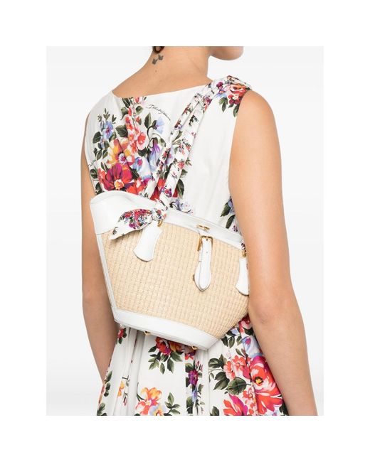 Dolce & Gabbana White Neutrals Tote Bags