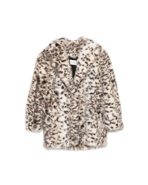 ANDAMANE Natural Animal-Print Coat