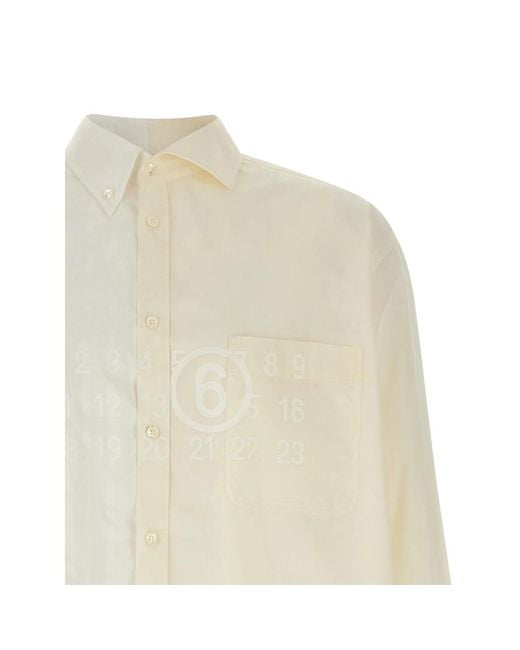 MM6 by Maison Margiela Natural Panelled Shirt for men