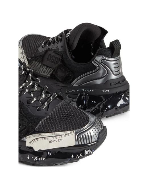 DSquared² Black Faster Sneakers for men