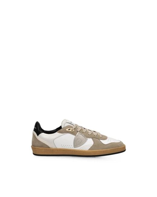 Philippe Model Multicolor Logo-Patch Panelled Sneakers for men
