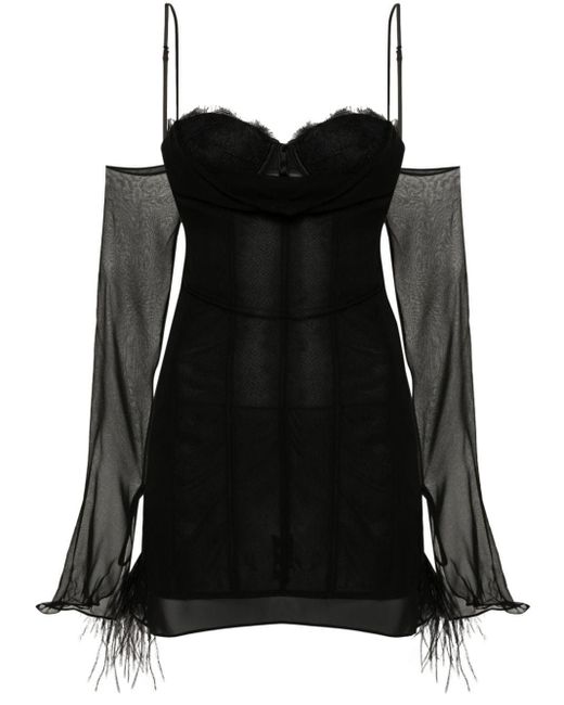 retroféte Black Colette Layered-Design Dress