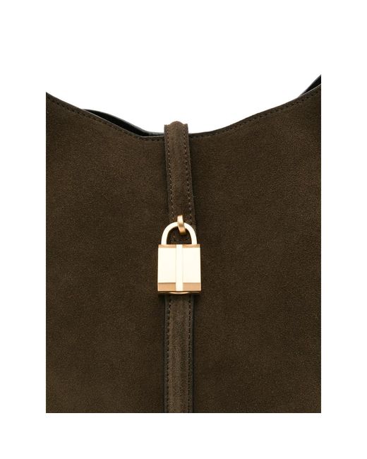 DeMellier London Brown Siena Suede Shoulder Bag