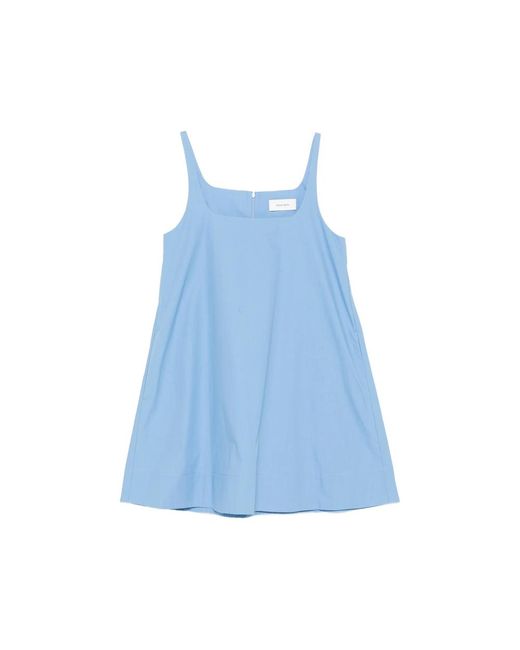Bondi Born Blue Avilia Square-Neck Mini Dress