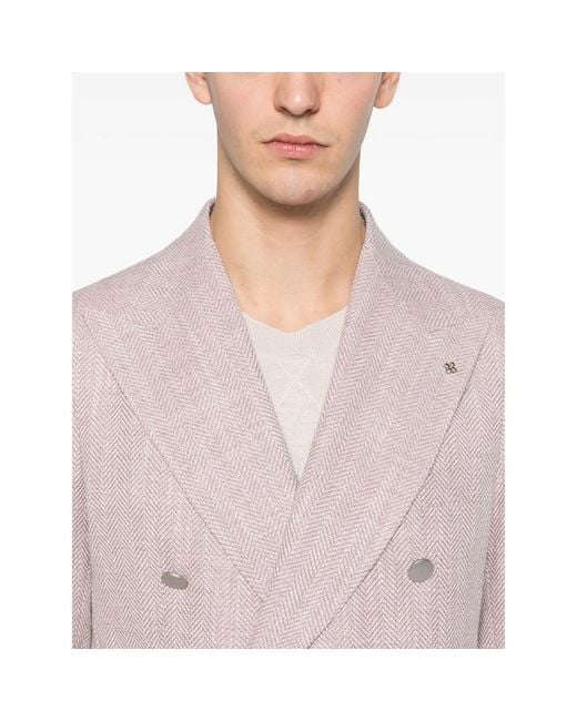 Tagliatore Jackets Pink for men