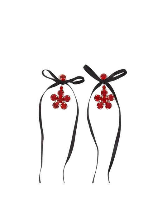 Simone Rocha Multicolor Daisy Bow Earrings