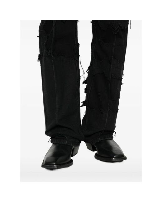 Who Decides War Black Ruin Distressed Jeans for men