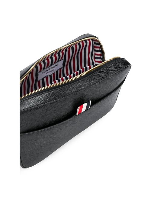 Thom Browne Black Zip-Up Pouch for men