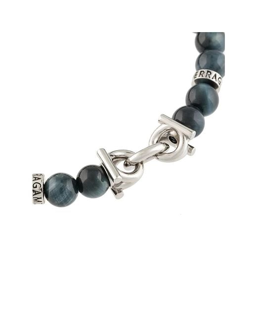 Ferragamo Metallic Semi-Precious Stone And Gancini Bracelet for men