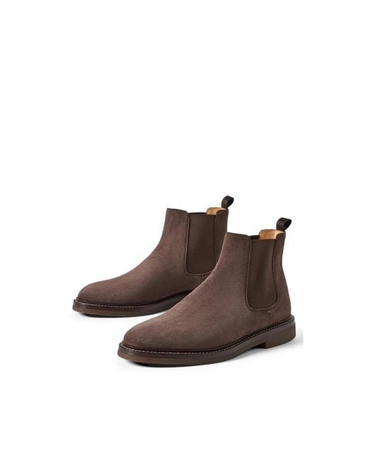 Brunello Cucinelli Brown Suede Chelsea Boots for men
