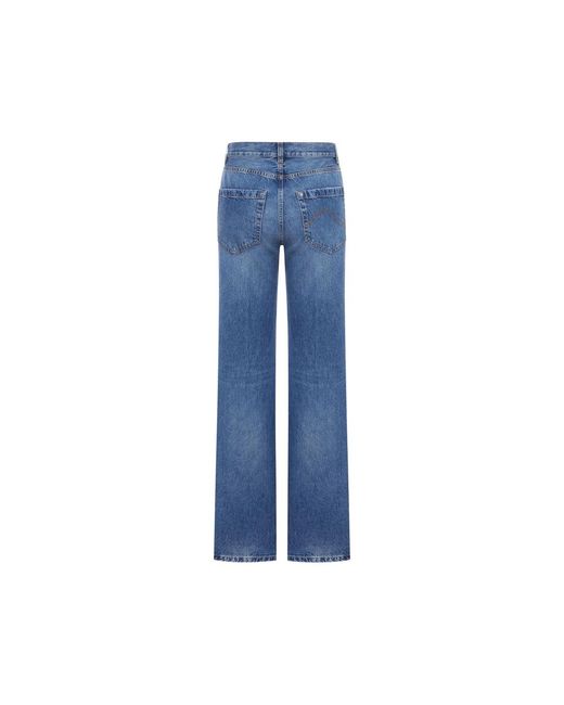 Seafarer Blue Distressed Five-Pocket Jeans
