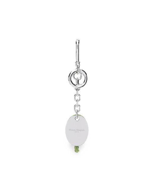 Maison Margiela Metallic Dog-Print Keyring