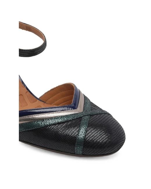 Chie Mihara Blue Mirka Lizard-Effect Pumps