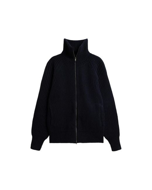 Soeur Blue Jasper Ribbed-Knit Jacket