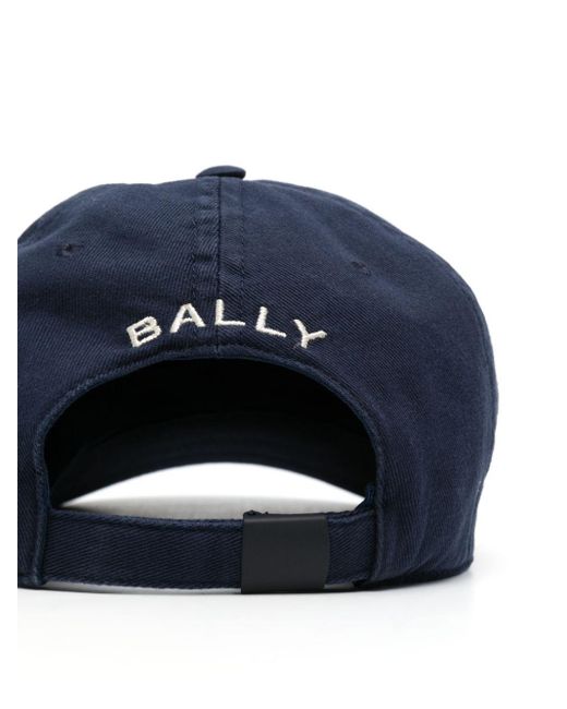 Bally Blue Logo-Embroidered Cotton Baseball Cap for men