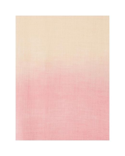 D'Aniello Pink Fringed Ombré-Effect Scarf