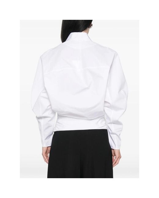 Jacquemus White Colombe V-Neck Blouse