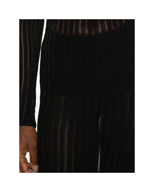 Dondup Gray Ribbed-Knit Mini Dress